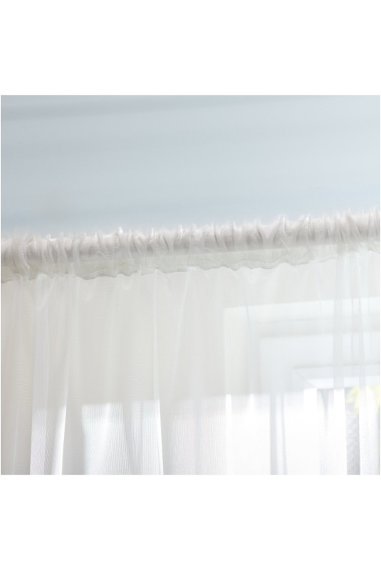 Rideau Transparent Brodé - Castrina - White - 140x280cm