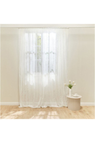 Rideau Transparent Brodé - Toscara - White - 140x280cm