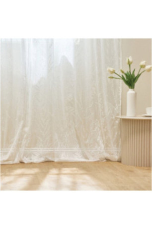 Rideau Transparent Brodé - Toscara - White - 140x280cm