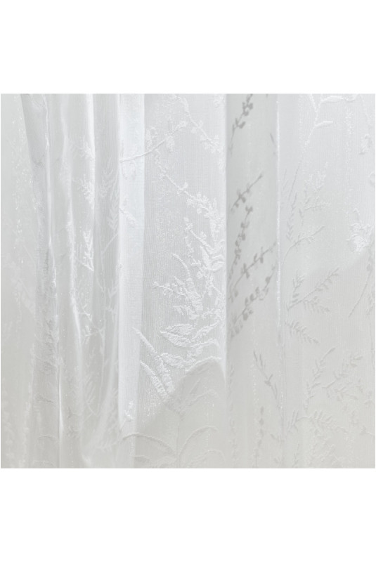 Rideau Transparent Brodé - Toscara - White - 140x280cm