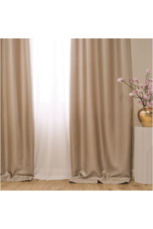 Rideau Jacquard - Tokyra - Light Beige - 140x280cm