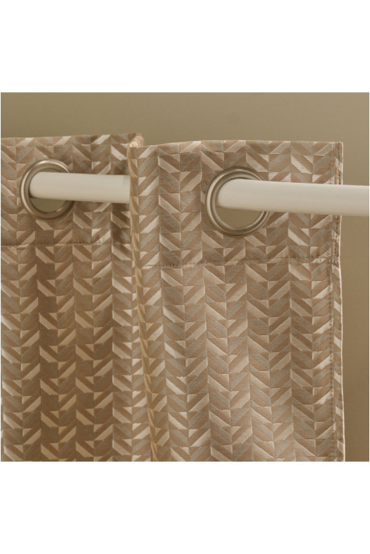 Rideau Jacquard - Tokyra - Light Beige - 140x280cm