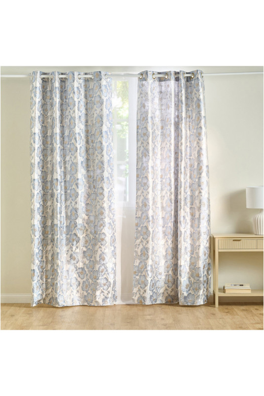 Rideau Jacquard - Makowka - Blue - 140x250cm