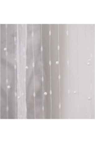 Rideau Transparent Brodé - Frank - Silver - 140x250cm
