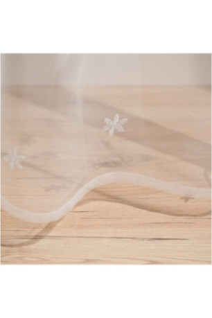 Rideau Transparent Brodé - Nestia - Silver - 140x250cm