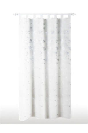 Rideau Transparent Brodé - Nestia - Silver - 140x250cm
