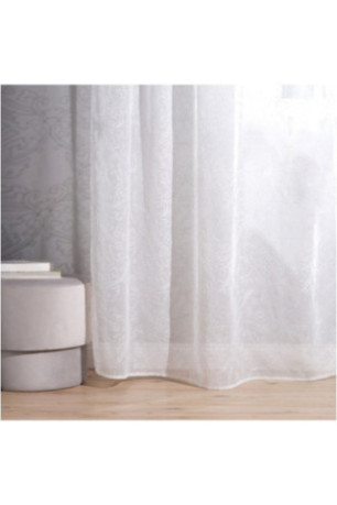 Rideau Transparent Brodé - Zubira - Silver - 140x250cm