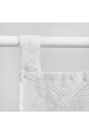 Rideau Transparent Brodé - Zubira - Silver - 140x250cm