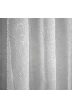 Rideau Transparent Brodé - Zubira - Silver - 140x250cm