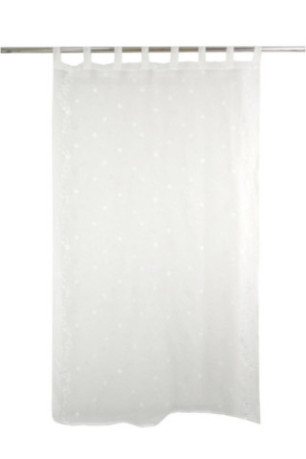 Rideau Transparent Brodé - Lucca - White - 140x250cm