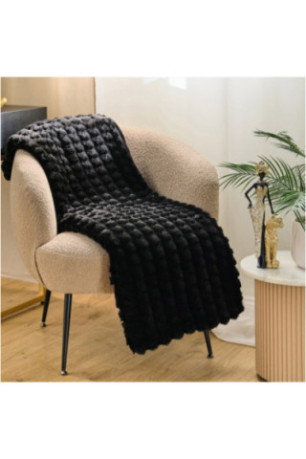 Couverture En Fourrure Unie - Papetteria - Black