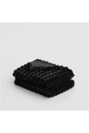 Couverture En Fourrure Unie - Papetteria - Black