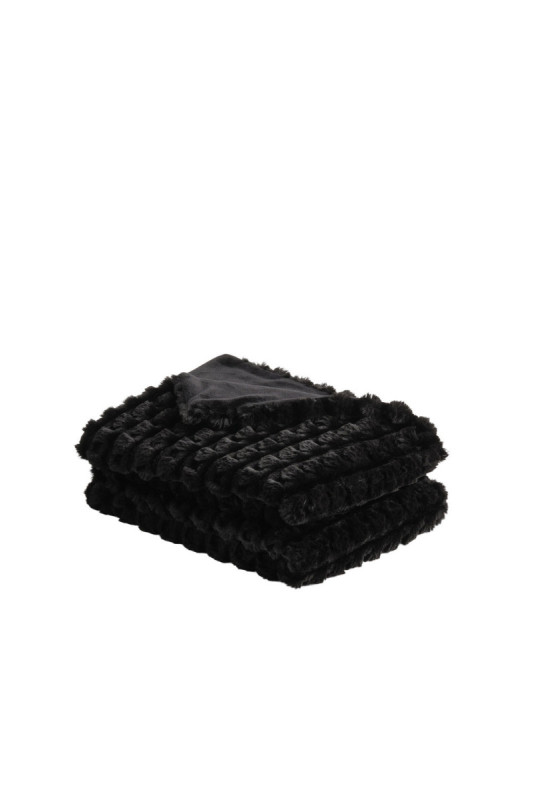 Couverture En Fourrure Unie - Papetteria - Black
