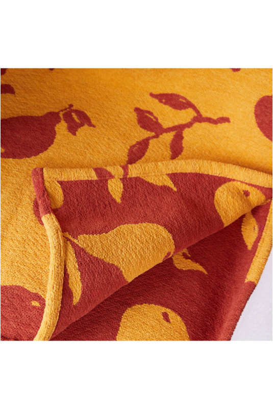 Couverture Unie Jacquard - Pantata - Orange
