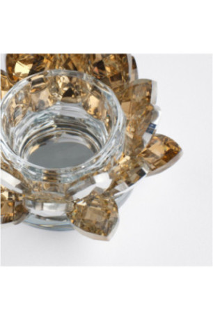 Porte-Bougie - Cristal Shine Small - Gold