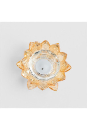 Porte-Bougie - Cristal Shine Small - Light Gold