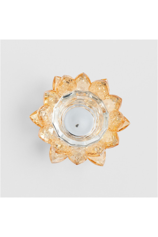 Porte-Bougie - Cristal Shine Small - Light Gold