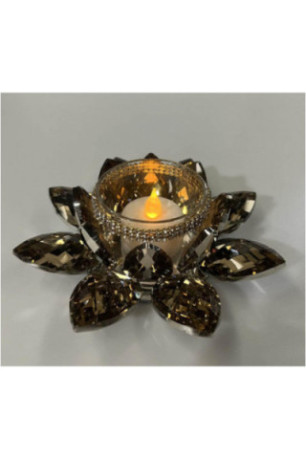 Porte-Bougie - Cristal Shine Diamon - Light Brown
