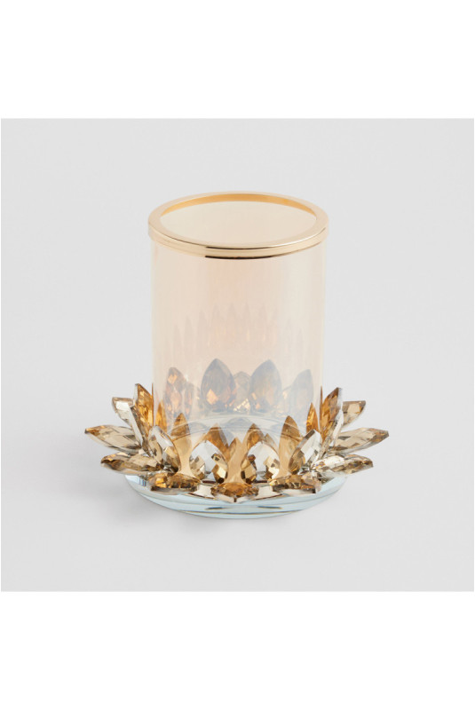 Porte-Bougie - Cristal Shine Glass - Gold