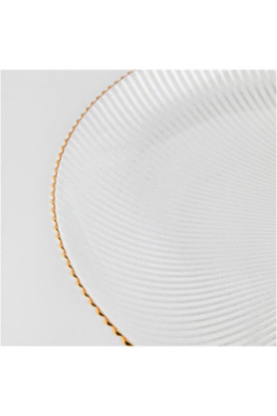 Assiette de Service Sur Pied - Riminis - Gold