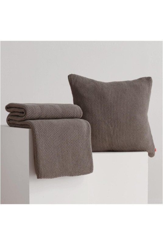 Housse De Coussin Solide - Zaldar - Grey - 45x45cm