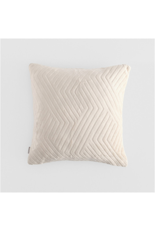 Housse De Coussin En Fourrure - Tedioso - Ecru - 45x45cm