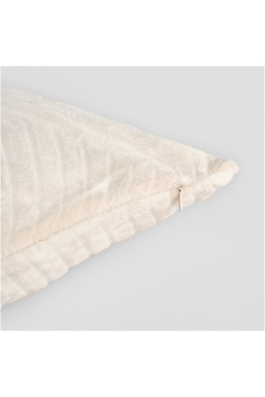 Housse De Coussin En Fourrure - Tedioso - Ecru - 45x45cm