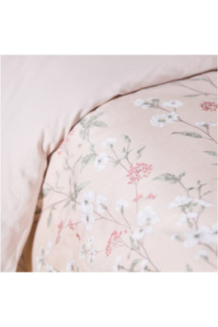 Parure de lit En Satin De Coton - Larira - Beige - 200x220cm