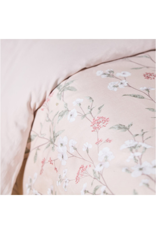 Parure de lit En Satin De Coton - Larira - Beige - 200x220cm