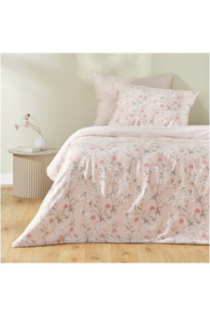 Parure de lit En Satin De Coton - Larira - Beige - 200x220cm