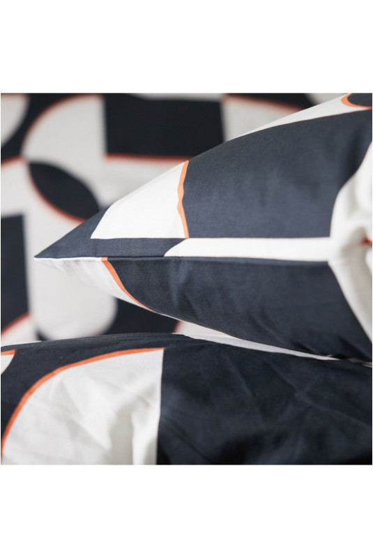Parure de lit En Coton - Finezo - Black - 200x220cm