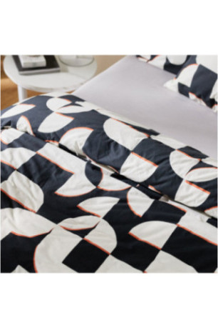 Parure de lit En Coton - Finezo - Black - 200x220cm