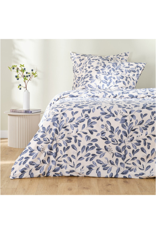 Parure de lit En Satin De Coton - Lasecka - Blue - 200x220cm
