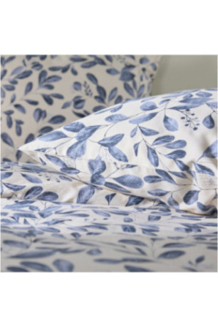 Parure de lit En Satin De Coton - Lasecka - Blue - 200x220cm