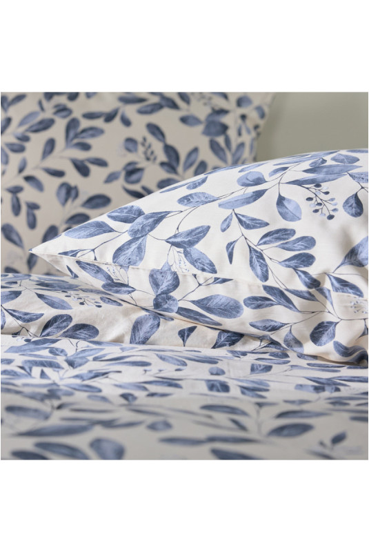 Parure de lit En Satin De Coton - Lasecka - Blue - 200x220cm