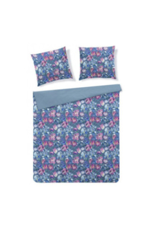 Parure de lit En Microfibre - Liler - Blue - 200x220cm