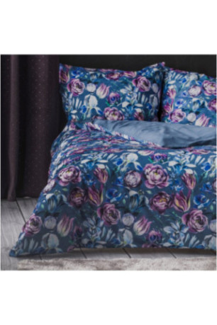 Parure de lit En Microfibre - Liler - Blue - 200x220cm