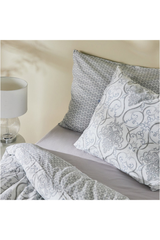 Parure de lit En Coton - Antonka - Light Grey - 200x220cm