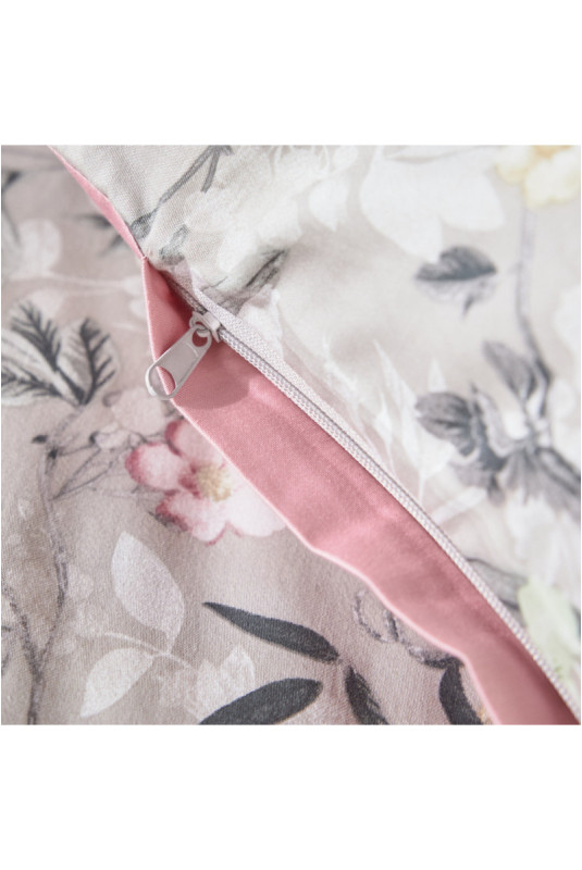 Parure de lit En Satin De Coton - Lirka - Grey - 200x220cm