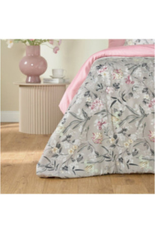 Parure de lit En Satin De Coton - Lirka - Grey - 200x220cm