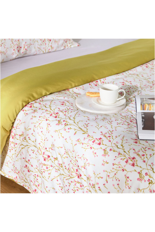 Parure de lit En Satin De Coton - Olinka - Pink - 200x220cm