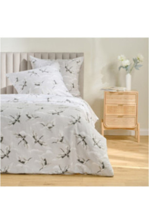 Parure de lit En Satin De Coton - Cranesi - Grey - 200x220cm