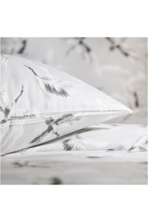 Parure de lit En Satin De Coton - Cranesi - Grey - 200x220cm