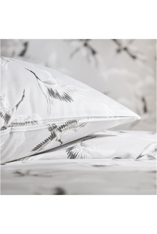 Parure de lit En Satin De Coton - Cranesi - Grey - 200x220cm