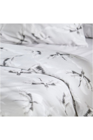 Parure de lit En Satin De Coton - Cranesi - Grey - 200x220cm