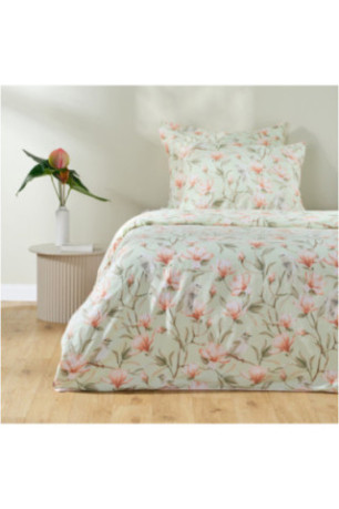 Parure de lit En Satin De Coton Avec Passeplement - Majia - Light Turquoise - 200x220cm