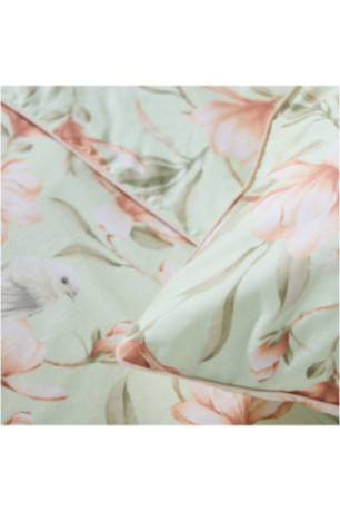 Parure de lit En Satin De Coton Avec Passeplement - Majia - Light Turquoise - 200x220cm