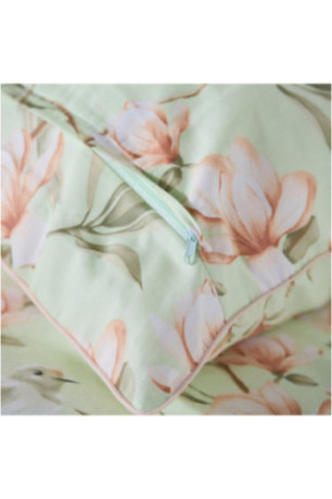 Parure de lit En Satin De Coton Avec Passeplement - Majia - Light Turquoise - 200x220cm