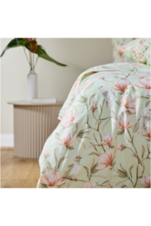 Parure de lit En Satin De Coton Avec Passeplement - Majia - Light Turquoise - 200x220cm