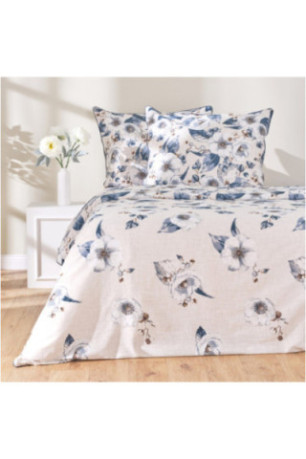 Parure de lit En Satin De Coton Avec Passeplement - Ondelle - Ecru - 200x220cm